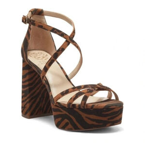 New Vince Camuto Garnitta Strappy Platform Sandals Size 7.5
Summer Natural zebra
